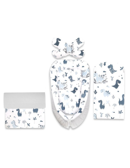 BN-6426972031202,Set 4 in 1 Cosulet bebelus, MimiNu, Baby Cocoon 75x55 cm, Husa bumbac, Din bumbac certificat Oeko Tex Standard 