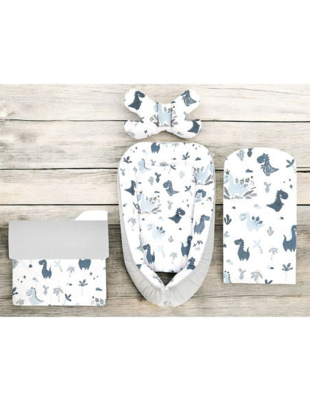 BN-6426972031202,Set 4 in 1 Cosulet bebelus, MimiNu, Baby Cocoon 75x55 cm, Husa bumbac, Din bumbac certificat Oeko Tex Standard 