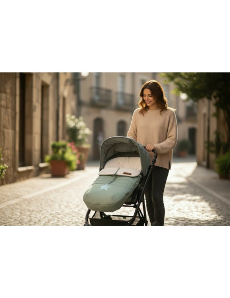 BN-8420421079362,Sac de iarna, Jane, Nest, Pentru carucior, Universal, 95 x 46 cm, Material interior din fleece, Forest Green