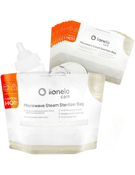 BN-LOC-THERMBAG_16_PACK,Pungi sterilizare microunde, Lionelo, Thermbag, Fara BPA, Sterilizare in 90 de sec., Elimina 99,9% dintr