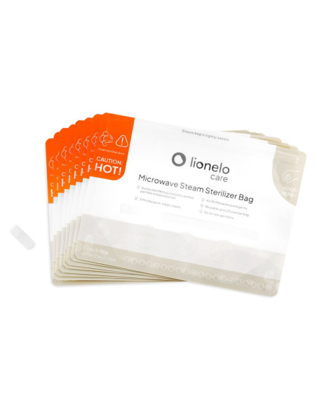 BN-LOC-THERMBAG_16_PACK,Pungi sterilizare microunde, Lionelo, Thermbag, Fara BPA, Sterilizare in 90 de sec., Elimina 99,9% dintr