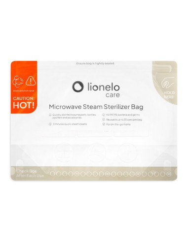 BN-LOC-THERMBAG_16_PACK,Pungi sterilizare microunde, Lionelo, Thermbag, Fara BPA, Sterilizare in 90 de sec., Elimina 99,9% dintr