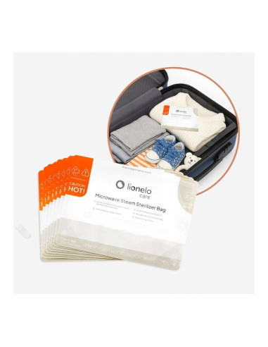BN-LOC-THERMBAG_16_PACK,Pungi sterilizare microunde, Lionelo, Thermbag, Fara BPA, Sterilizare in 90 de sec., Elimina 99,9% dintr