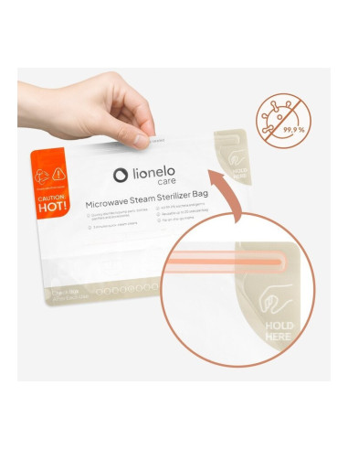 BN-LOC-THERMBAG_16_PACK,Pungi sterilizare microunde, Lionelo, Thermbag, Fara BPA, Sterilizare in 90 de sec., Elimina 99,9% dintr