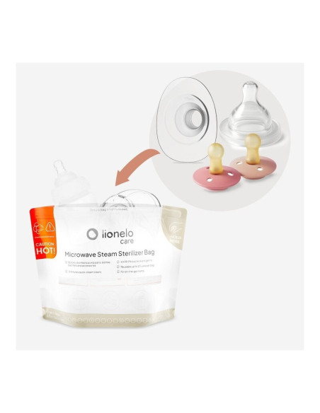 BN-LOC-THERMBAG_16_PACK,Pungi sterilizare microunde, Lionelo, Thermbag, Fara BPA, Sterilizare in 90 de sec., Elimina 99,9% dintr