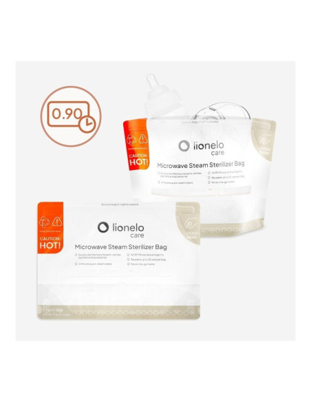 BN-LOC-THERMBAG_16_PACK,Pungi sterilizare microunde, Lionelo, Thermbag, Fara BPA, Sterilizare in 90 de sec., Elimina 99,9% dintr