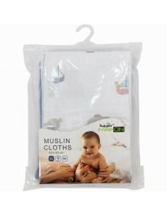 BN-87752,Set 4 lavete, Bubaba, Din muselina, Dimensiune 40x40 cm, Pentru spalarea si ingrijirea fetei si a corpului bebelusului  2