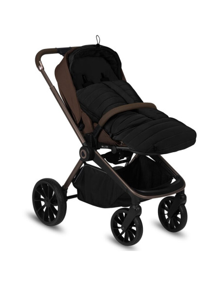 BN-LO-OLI_BLACK,Sac de iarna, Lionelo, Oli, Pentru carucior, landou sau scaun auto, 101x45 cm, Impermeabil, Rezistent pana la -2