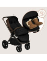 BN-LO-OLI_BLACK,Sac de iarna, Lionelo, Oli, Pentru carucior, landou sau scaun auto, 101x45 cm, Impermeabil, Rezistent pana la -2