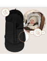 BN-LO-OLI_BLACK,Sac de iarna, Lionelo, Oli, Pentru carucior, landou sau scaun auto, 101x45 cm, Impermeabil, Rezistent pana la -2