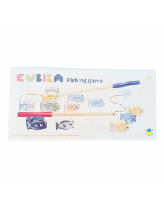 KC-16037,Jucarie din lemn, cubika, “micul pescar” - pastel