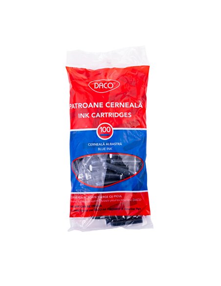 Rezerve DACO cu cerneala albastra 100 buc/set, PA100