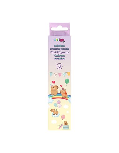 Set 4 creioane curcubeu Strigo SSC499, Multicolor