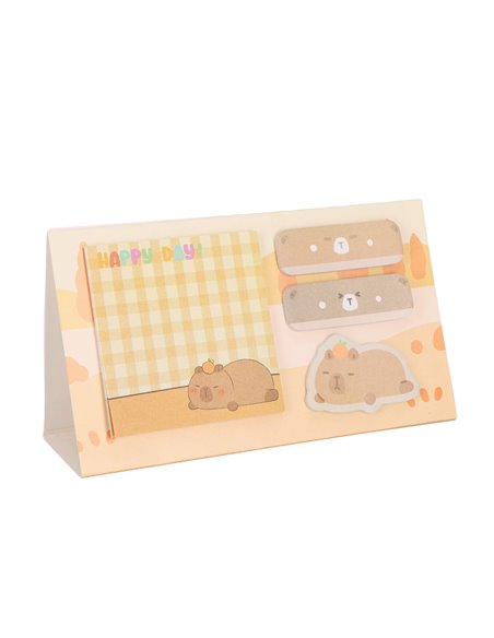 Notes adeziv Strigo SSN045, Motiv Capybara, Peach pastel
