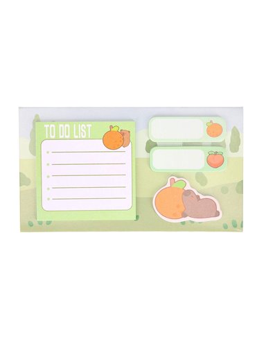Notes adeziv Strigo SSSN044, Motiv Capybara, Verde pastel