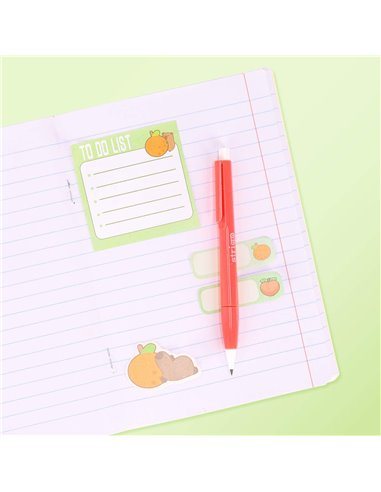 Notes adeziv Strigo SSSN044, Motiv Capybara, Verde pastel