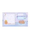 Notes adeziv Strigo SSN0421, Motiv Capybara, Albastru pastel