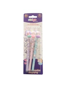 Set 3 pixuri cu cerneala termosensibila Strigo SSC181X3, Motiv unicorn