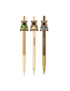 Set 3 pixuri cu cerneala termosensibila Strigo PIXT75, Motiv Capybara