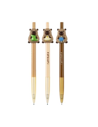 Set 3 pixuri cu cerneala termosensibila Strigo PIXT75, Motiv Capybara
