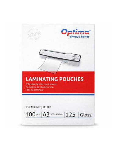 Folie laminare OPTIMA A3 (303 x 426 mm),125 microni, 100 BUC.TOP