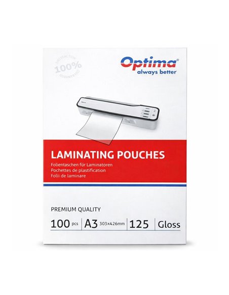 Folie laminare OPTIMA A3 (303 x 426 mm),125 microni, 100 BUC.TOP