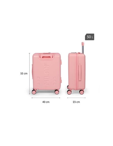 Troler avion Milan 62645P, 55 cm, Roz