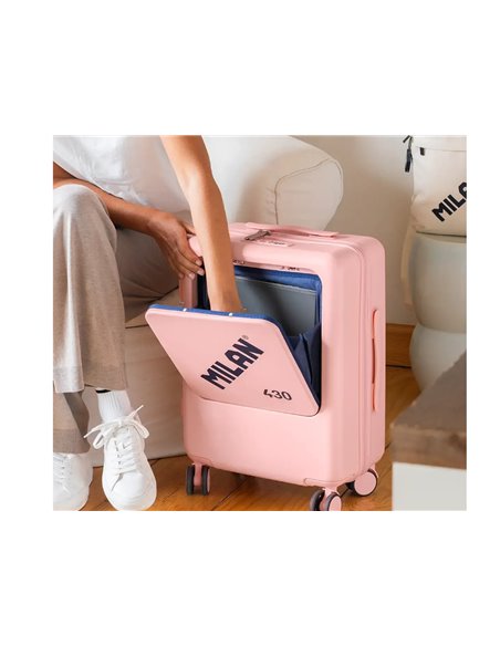 Troler avion Milan 62645P, 55 cm, Roz