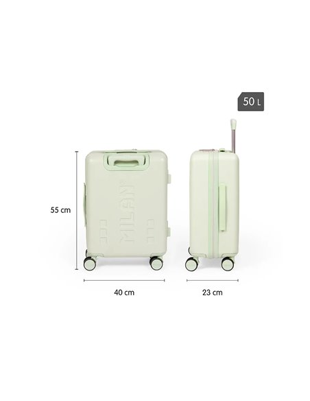 Troler avion Milan 62645GR, 55 cm, Verde