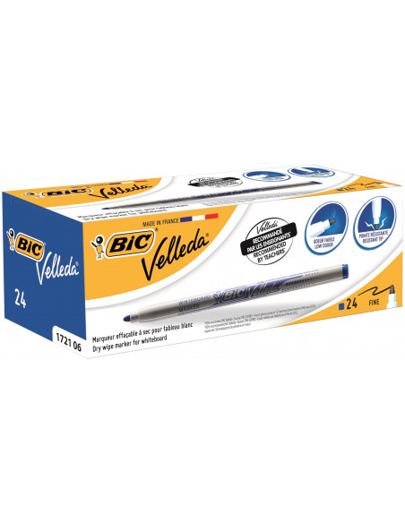 Marker BIC Velleda 1721, albastru, 24 buc/cutie,841841