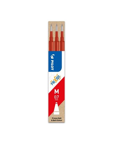 Rezerva roller Pilot Frixion Ball, 0.7 mm, rosu, 3 bucati/set