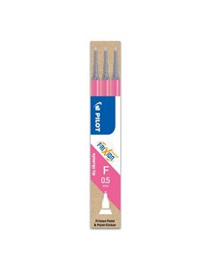 Rezerva roller Pilot Frixion Point, 0.5 mm, roz, 3 bucati/set