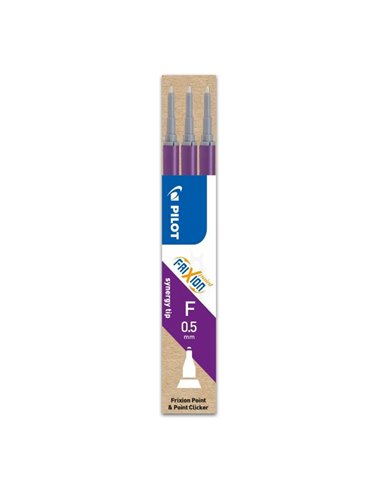 Rezerva roller Pilot Frixion Point, 0.5 mm, violet, 3 bucati/set