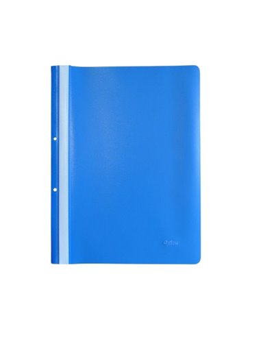 Set 10 dosare plastic PP A4 cu sina si gauri Optima, 120/180 microni, Albastre