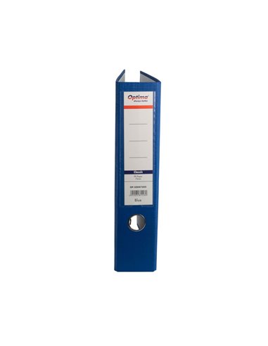 Biblioraft plastifiat A4 Optima Classic, 7.5 cm, Albastru
