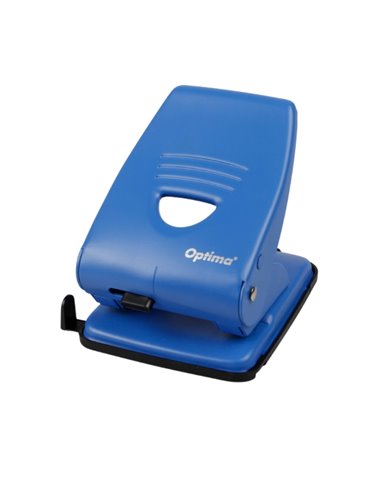 Perforator metalic Optima Premium MP40, 40 coli, Albastru