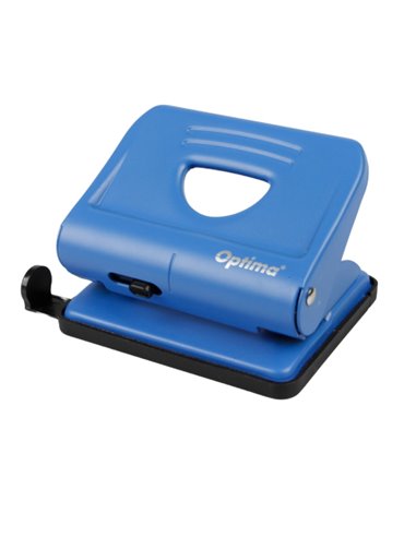Perforator metalic Optima Premium MP20, 20 coli, Albastru