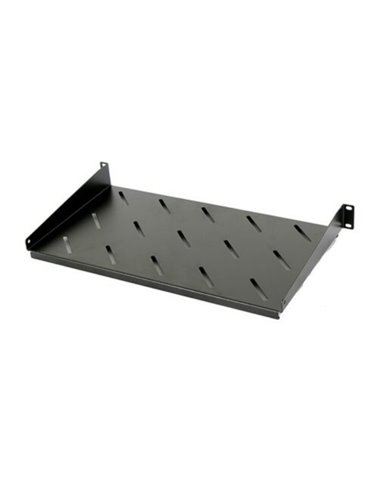 Raft fix 19″1U, 300mm, fixare fata in 2 puncte, sarcina 30 kg, Negru