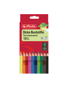 10795276,Set 10 x Creioane colorate Jumbo Herlitz