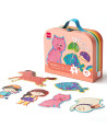 DLEH742,Puzzle geanta cadou Deli, 54 piese, efect luminos - Friends