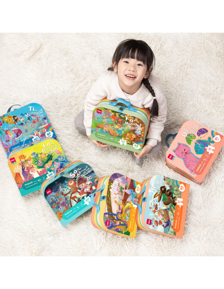DLEH743,Puzzle geanta cadou Deli, 57 piese, efect luminos - Race