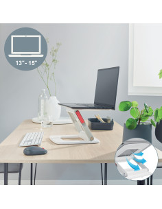 LZ64240001,Suport ergonomic pentru laptop ajustabil Leitz, Alb 2