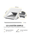 FE100016559,Suport ergonomic pentru laptop Fellowes Bryta, Alb