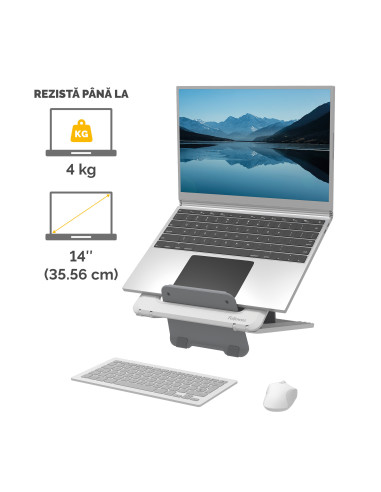 FE100016559,Suport ergonomic pentru laptop Fellowes Bryta, Alb