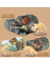 DLEH769,Set creativ fossile detective Deli - Tyrannosaurus