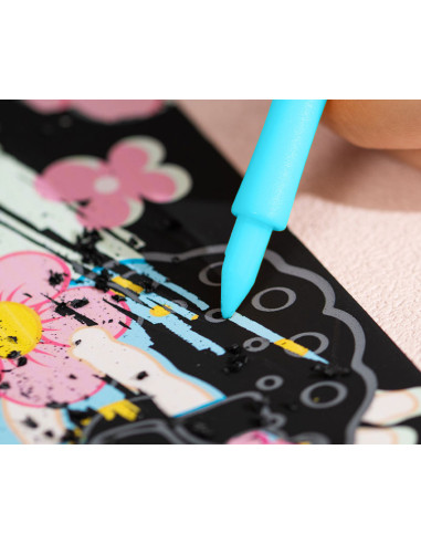 DLEH780-1,Set creativ 14 semne de carte carton razuibil Deli - Printese