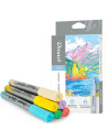 DLEC351,Set 6 buc x Markere acrilice Pebeo Dmast, 2 mm, culori metalizate pastel