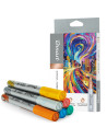 DLEC350,Set 6 buc x Markere acrilice Pebeo Dmast, 2 mm, culori metalizate