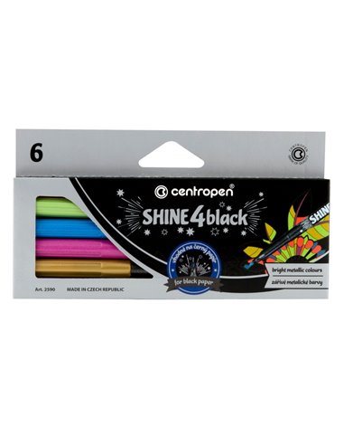 Set 6 x Markere permanente creative slim Centropen