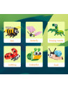 DLEH740,Blocuri constructii tip lego Deli, model insecte asortate